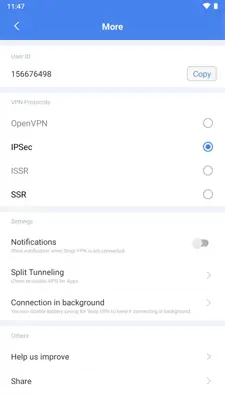 Snap VPN android App screenshot 3